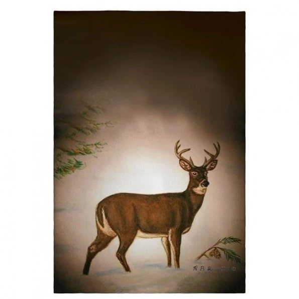 Betsy Drake GT236 Deer in Snow Guest Towel - 20 x 20 in. 1 Betsy Drake GT236 Deer in Snow Guest Towel – 20 x 20 in.