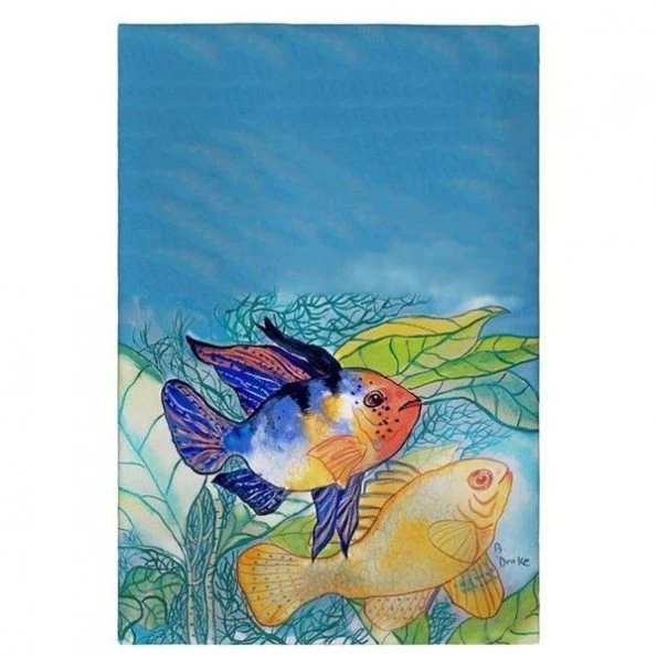 Betsy Drake GT300 Two Fish Guest Towel - 20 x 20 in. 1 Betsy Drake GT300 Two Fish Guest Towel – 20 x 20 in.