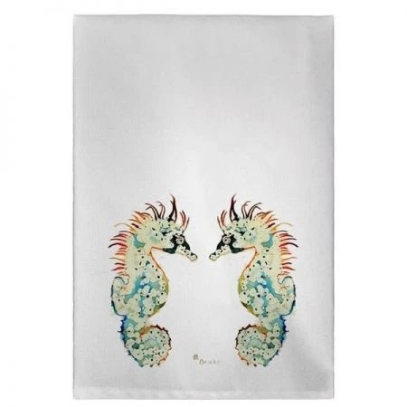 Betsy Drake GT388 Seahorses Guest Towel - 20 x 20 in.