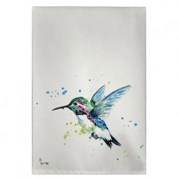 Betsy Drake GT635 Green Hummingbird Guest Towel – 20 x 20 in.