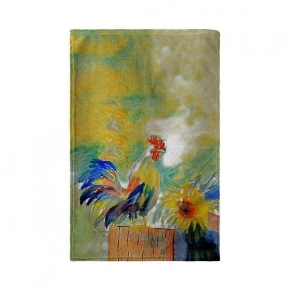 Betsy Drake BT265 30 x 50 in. Betsys Rooster Beach Towel