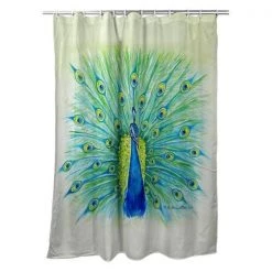 Betsy Drake SH758 70 x 72 in. Peacock Shower Curtain