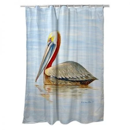 Betsy Drake SH807 70 x 72 in. Summer Pelican Shower Curtain