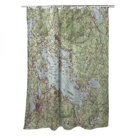 Betsy Drake SH967 70 x 72 in. Lake Winnipesaukee; NH Nautical Map Shower Curtain