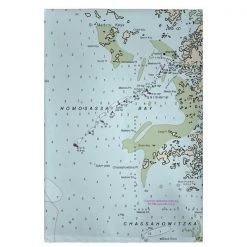 Betsy Drake GT11409CR 20 x 20 in. Crystal Bay to Homosassa Bay; MD Nautical Map Guest Towel