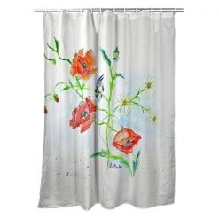 Betsy Drake SH1051 Poppies & Daisies Shower Curtain