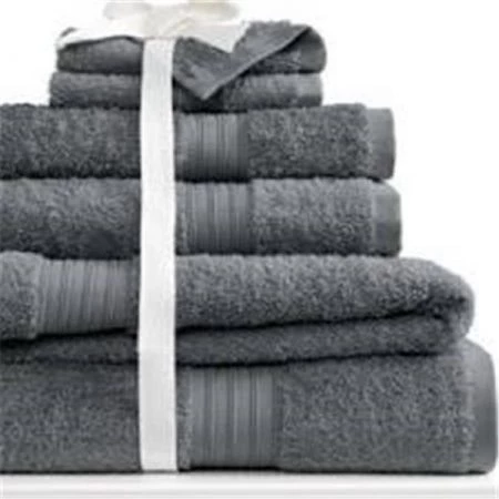 Baltic Linen 0353164230 Egyptian Majestic Heavy Weight Cotton 6 Piece Towel Set - Gunmetal