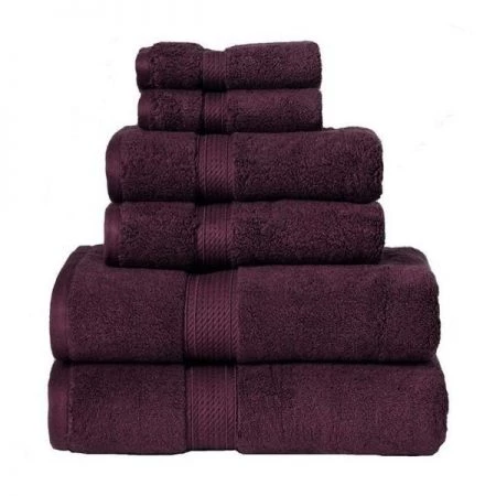 Baltic Linen 0353164240 Egyptian Majestic Heavy Weight Cotton 6 Piece Towel Set - Plum