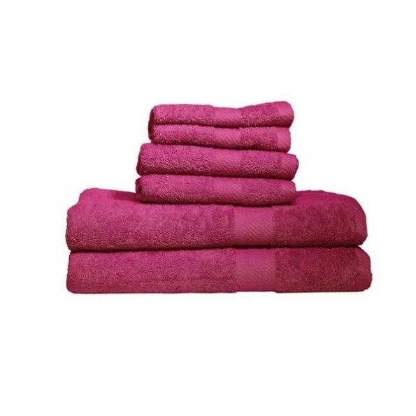Baltic Linen 0352762510 Signet Ultra Absorbant 100 Percent Cotton 6 Piece Towel Set – Berry