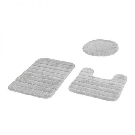 Sobel Westex Luxury Nylon 3-Piece Rug Set - Lunar Rock