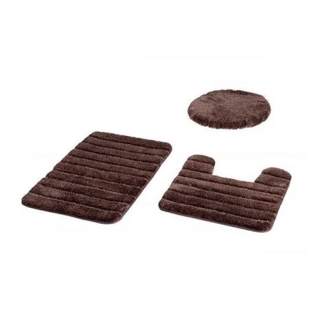 Sobel Westex Luxury Nylon 3-Piece Rug Set - Espresso