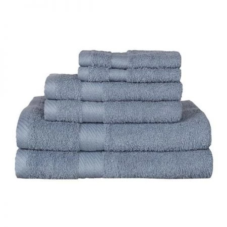 Sobel Westex Ultra 100-Percent Cotton 6-Piece Towel Set - Faded Denim