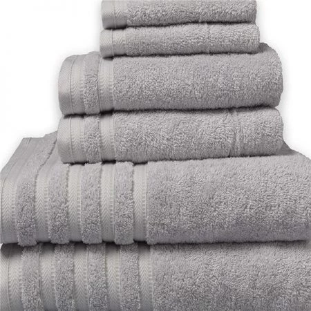 Sobel Westex Pure Elegance 100-Percent Turkish Cotton 6-Piece Luxury Towel Set - Lunar Rock