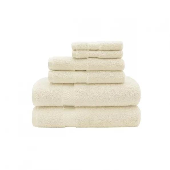 Pyramid Excel 03530551700000 100 Percent Egyptian Cotton 800GSM Towel Set 6 Piece – Rich Cream