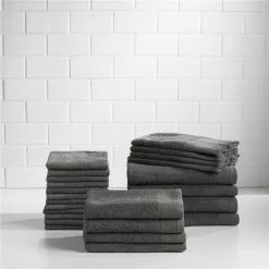 Sobel Westex 03519461100000 100 Percent Cotton Complete 24 Piece Towel Set; Gunmetal