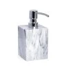Bey Berk International Bey-Berk International TT204G Marble Bath Soap Dispenser in Cloud - White & Grey