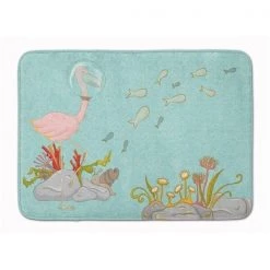 Carolines Treasures BB8535RUG Flamingo Underwater Machine Washable Memory Foam Mat