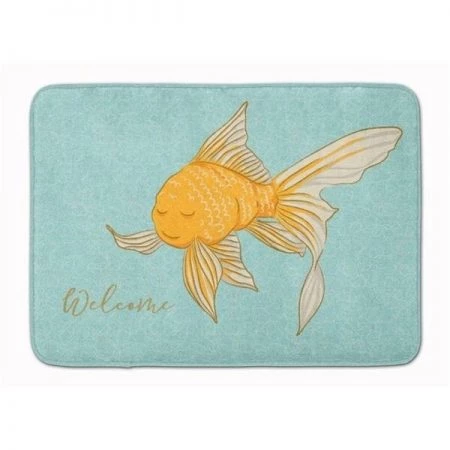 Carolines Treasures BB8551RUG Gold Fish Welcome Machine Washable Memory Foam Mat