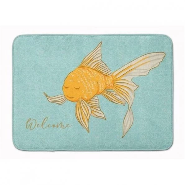 Carolines Treasures BB8551RUG Gold Fish Welcome Machine Washable Memory Foam Mat