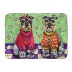 Carolines Treasures PPP3333RUG 19 x 27 in. Schnauzer Love & Peace Machine Washable Memory Foam Mat