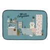 Carolines Treasures CK7464DDM 14 x 21 in. Westie in Bathtub Dish Drying Mat