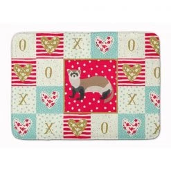 Carolines Treasures CK5305RUG 19 x 27 in. Ferret Love Machine Washable Memory Foam Mat