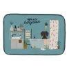 Carolines Treasures CK7554DDM 14 x 21 in. Black Tan Dachshund in Bathtub Dish Drying Mat