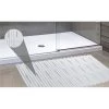 Carnation Home Fashions TM-BAM-21 Bamboo Look Vinyl Bath Tub Mat Size 16 x 32 in White