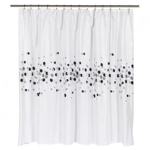 Carnation Home Fashions FSCXL-DO Dots Fabric Shower Curtain in Multi-Color