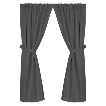 Carnation Home Fashions FWC18-HX-16 36 x 54 in. Grace Jacquard Bathroom Window Curtain in Ivory