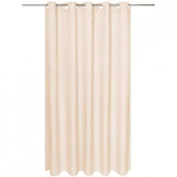 Carnation Home Fashions SCEZ-HX84-08 70 x 72 in. EZ-ON Grace Jacquard Polyester Extra Long Shower Curtain in Grey