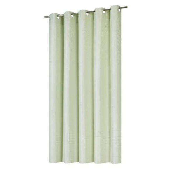 Carnation Home Fashions SCEZ-WWL-42 70 x 75 in. EZ-ON Waffle Weave Fabric Shower Curtain with Built Snap Off-Liner in Spa Blue