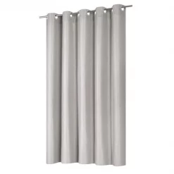 Carnation Home Fashions SCEZ-WWL-98 70 x 75 in. EZ-ON Waffle Weave Fabric Shower Curtain with Built Snap Off-Liner in Silver Filigree