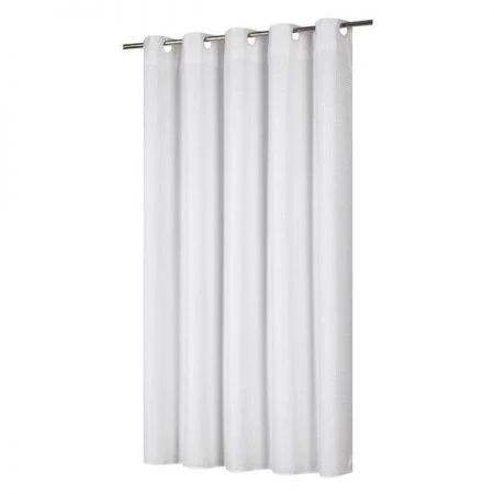 Carnation Home Fashions SCEZ-WWL-21 70 x 75 in. EZ-ON Waffle Weave Fabric Shower Curtain with Built Snap Off-Liner in Taupe