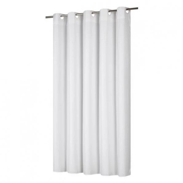 Carnation Home Fashions SCEZ-WWL-21 70 x 75 in. EZ-ON Waffle Weave Fabric Shower Curtain with Built Snap Off-Liner in Taupe