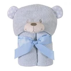 Stephan Baby 258107 Blue Bear Hooded Towel – Pack of 2