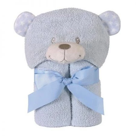 Stephan Baby 258107 Blue Bear Hooded Towel - Pack of 2