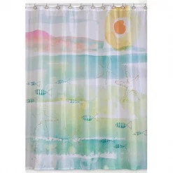 Creative Bath Products Creative Bath S1239MULT 72 x 72 in. Clear Pocket Shower Curtain