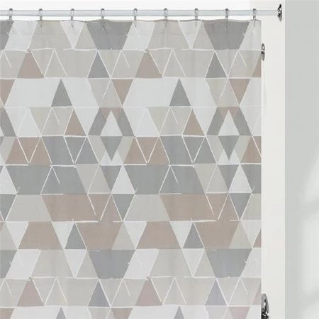 Creative Bath Products Creative Bath S1250NAT 11 x 9 x 2 in. Triangles Shower Curtain Natural