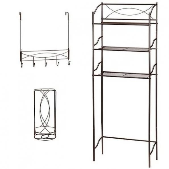 Creative Bath 20320-ORB Space Saver Bath Set; Oil Rubbed Bronze – 3 Piece