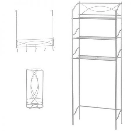 Creative Bath Products Creative Bath 20320-WHT Space Saver Bath Set; White - 3 Piece