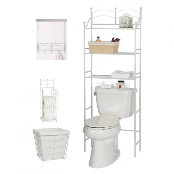 Creative Bath 20330-WHT Ware Deerfield Bath Set; White – 5 Piece