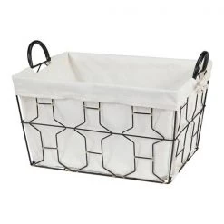 Creative Bath 32939 Greenwich Wire Large Basket; Black