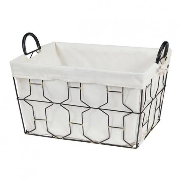 Creative Bath 32939 Greenwich Wire Large Basket; Black