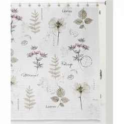 Creative Bath S1272NAT Pressed Leaves Shower Curtain; Natural