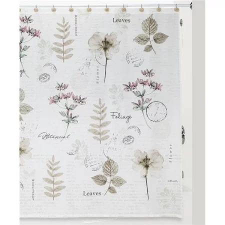 Creative Bath Products Creative Bath S1272NAT Pressed Leaves Shower Curtain; Natural