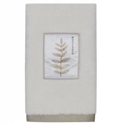 Creative Bath TA1272FNAT Pressed Leaves Fingertip Towel; Natural
