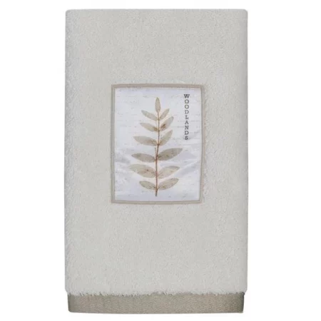 Creative Bath Products Creative Bath TA1272FNAT Pressed Leaves Fingertip Towel; Natural
