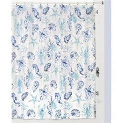 Creative Bath S1276BLU Nantucket Shower Curtain; Blue