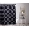 Blackout 365 Duck River ALYSSA 13948D=12 Fabric Shower Curtain Liner - Geometric - 70"W x 72"L - Navy Blue